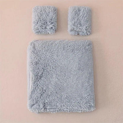 3PC Solid Plush Duvet Cover Set – Soft, Skin-Friendly Bedding for All Seasons