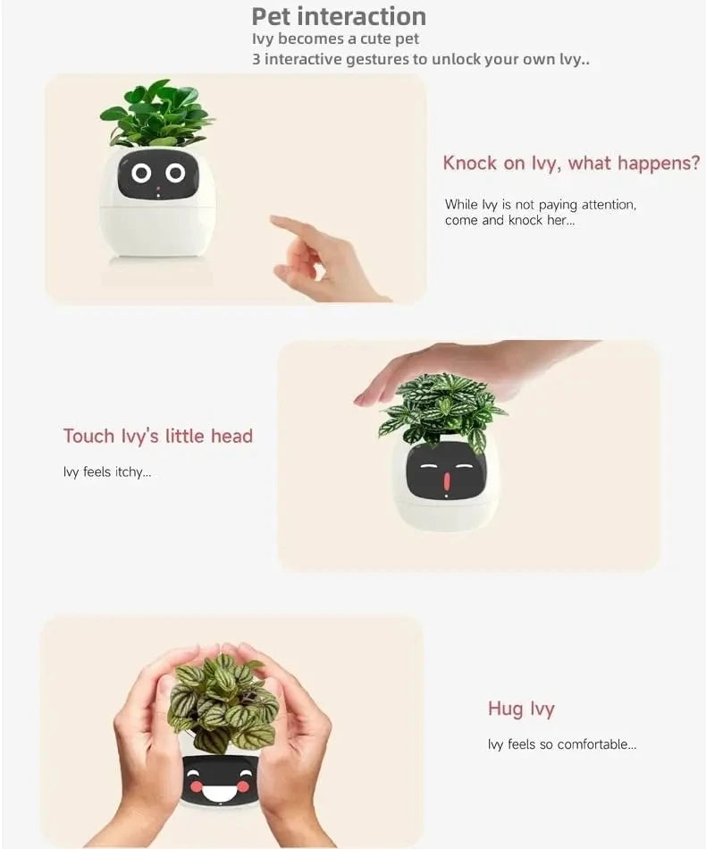 "Ivy Smart Planter: 7 Expressions, 7 Sensors, and AI Magic – Making Plant Care Fun & Effortless!