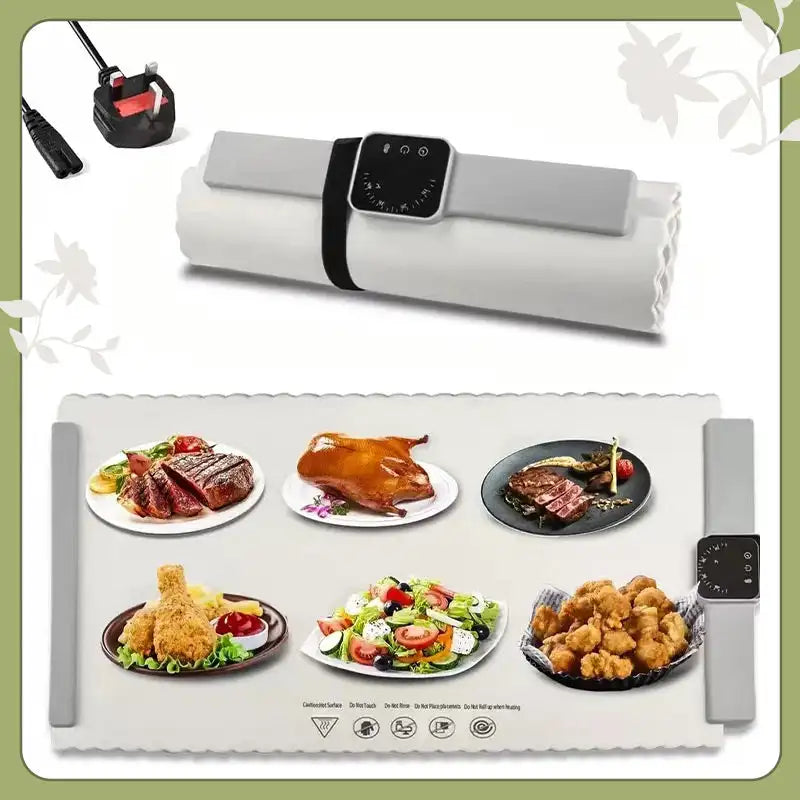 Foldable Electric Warming Tray with 5 Temperature Modes for Buffets & Parties