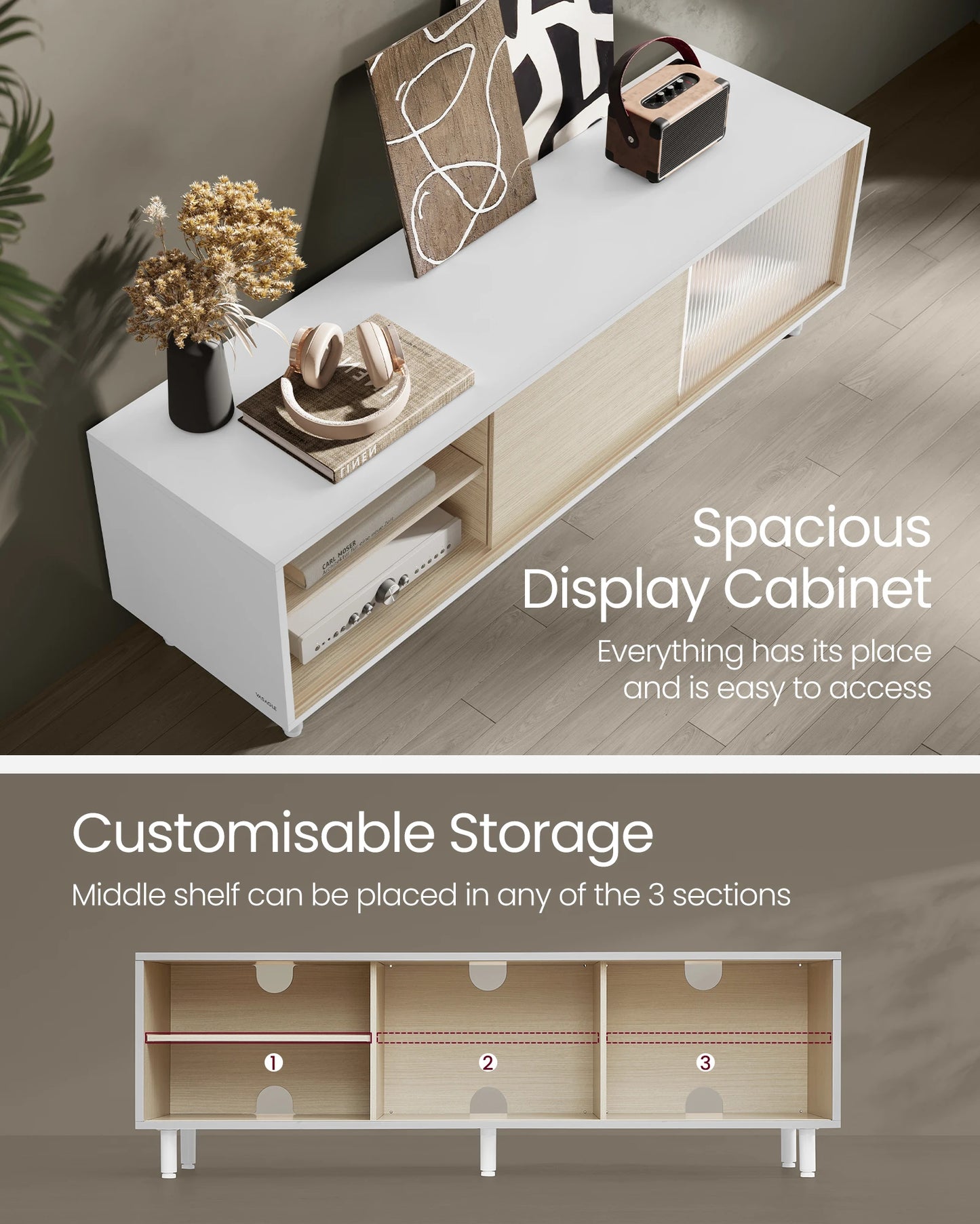 VASAGLE TV Stand for up to 60 Inch TV