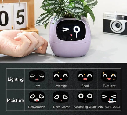 "Ivy Smart Planter: 7 Expressions, 7 Sensors, and AI Magic – Making Plant Care Fun & Effortless!