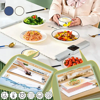 Foldable Electric Warming Tray with 5 Temperature Modes for Buffets & Parties