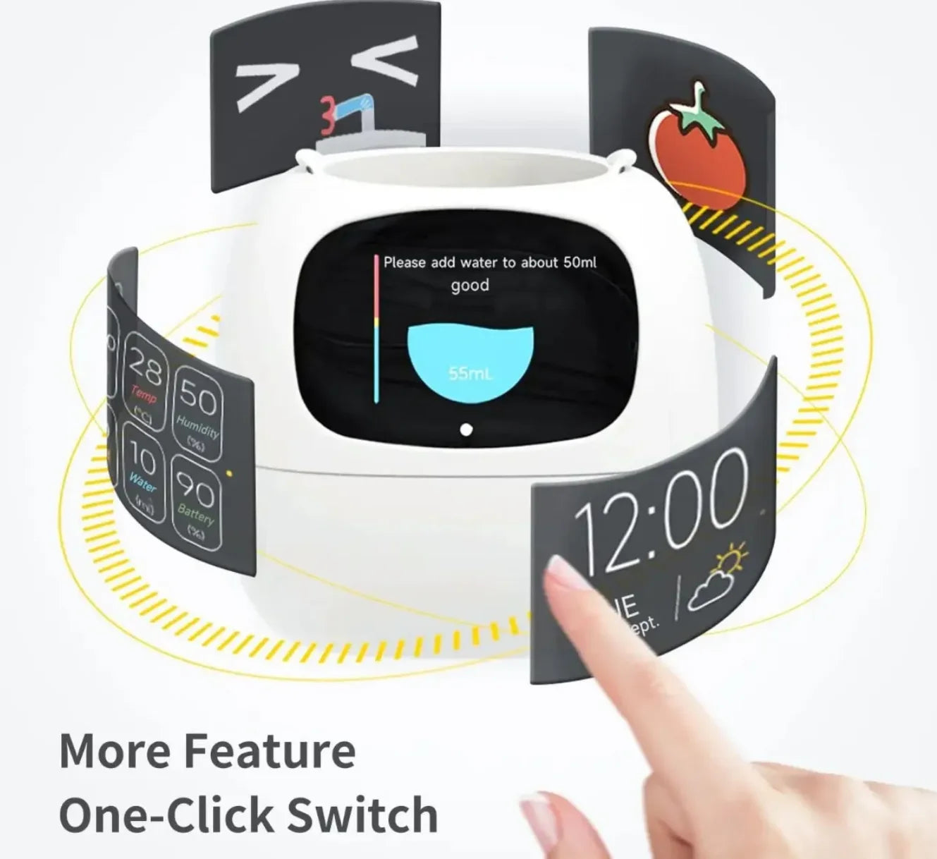 "Ivy Smart Planter: 7 Expressions, 7 Sensors, and AI Magic – Making Plant Care Fun & Effortless!
