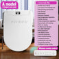 Smart Elongated Bidet Toilet Seat with Remote & Instant Heating