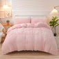3PC Solid Plush Duvet Cover Set – Soft, Skin-Friendly Bedding for All Seasons