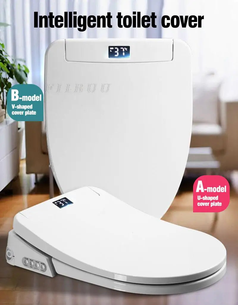 Smart Elongated Bidet Toilet Seat with Remote & Instant Heating