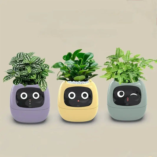 "Ivy Smart Planter: 7 Expressions, 7 Sensors, and AI Magic – Making Plant Care Fun & Effortless!