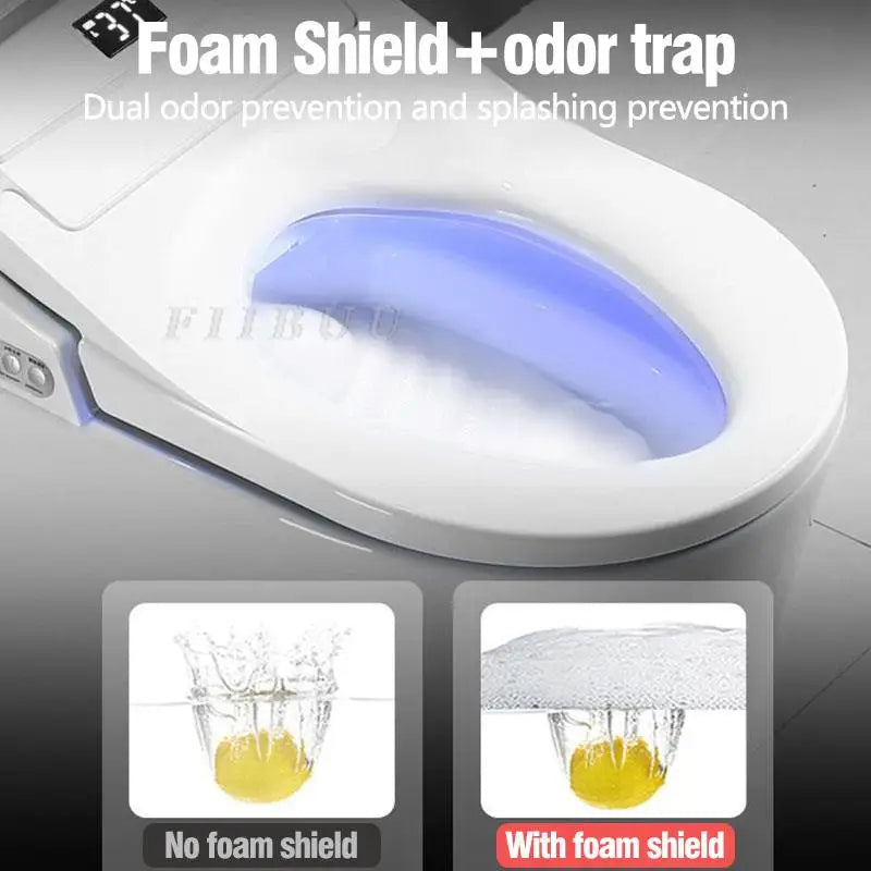 Smart Elongated Bidet Toilet Seat with Remote & Instant Heating