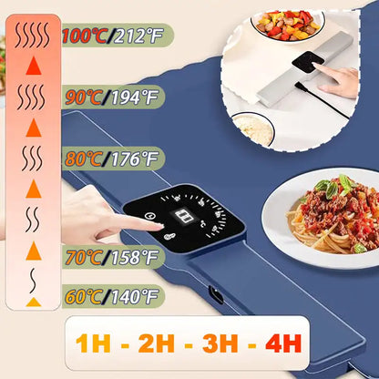 Foldable Electric Warming Tray with 5 Temperature Modes for Buffets & Parties