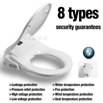Smart Elongated Bidet Toilet Seat with Remote & Instant Heating